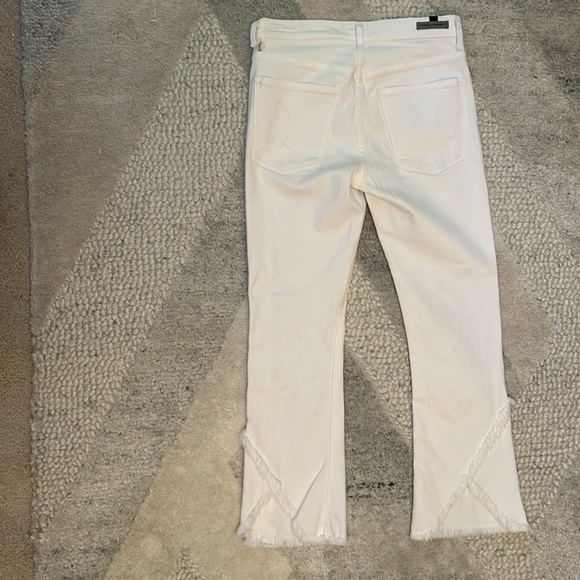 Citizens of humanity Drew fray high rise crop flare white jeans. - Picture 3 of 7